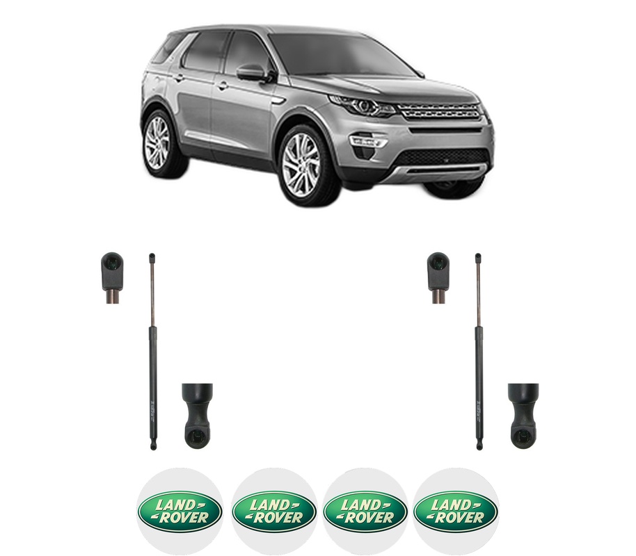 Set amortizoare portbagaj haion pentru LAND ROVER DISCOVERY SPORT (L550) din 2014-2022, 2 bucati, KROSNO, 4 stickere auto LAND ROVER