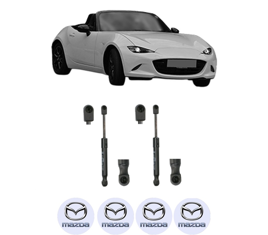 Set amortizoare portbagaj haion pentru MAZDA MX-5 IV (ND__) din 2015-2018, 2 bucati, KROSNO, 4 stickere auto MAZDA