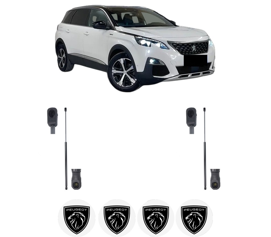 Set amortizoare portbagaj haion pentru PEUGEOT 5008 II Van (MC_, MJ_) din 2018-2018, 2 bucati, MAGNUM TECHNOLOGY, 4 stickere auto PEUGEOT