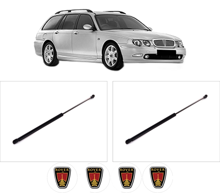 Set amortizoare portbagaj haion pentru ROVER 75 I Tourer (RJ) din 2001-2005, 2 bucati, KROSNO, 4 stickere auto ROVER