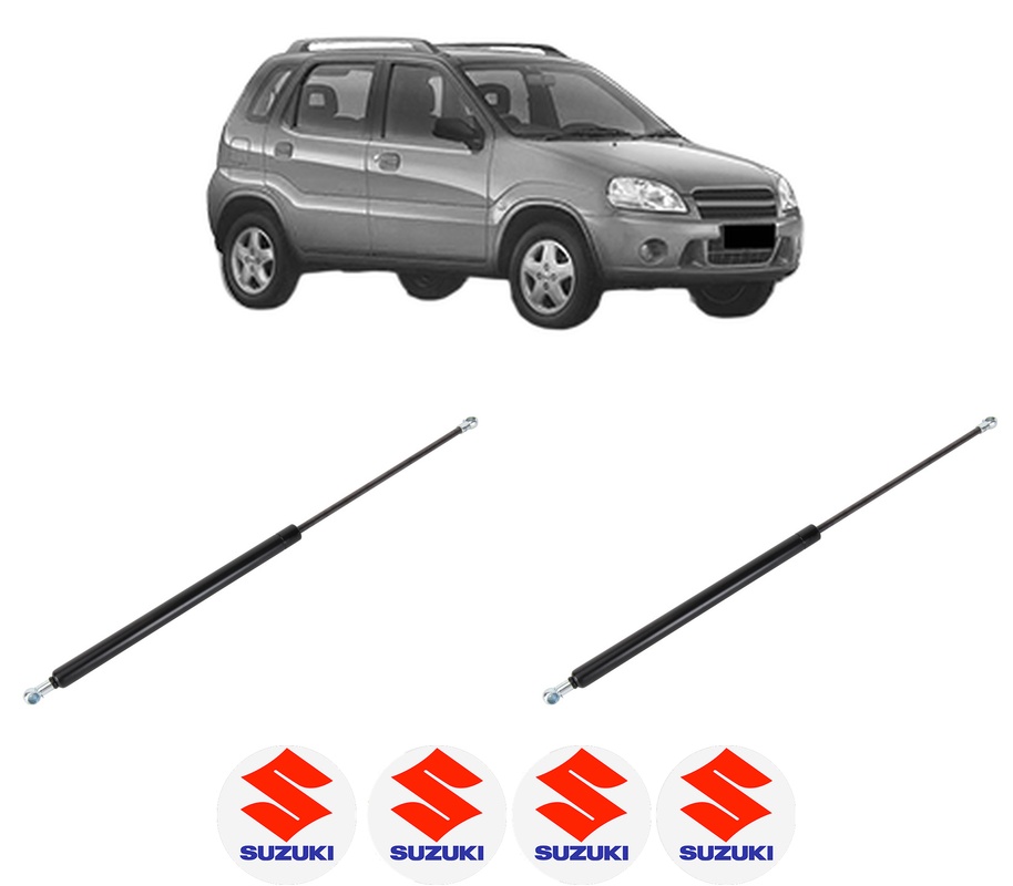Set amortizoare portbagaj haion pentru SUZUKI IGNIS I (FH) din 2003-2005, 2 bucati, KROSNO, 4 stickere auto SUZUKI