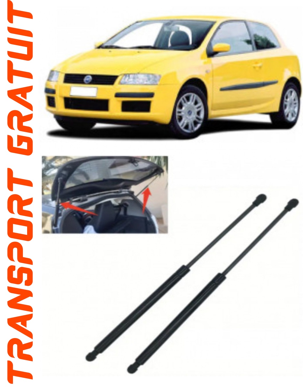 Set 2 amortizoare Haion portbagaj pentru masina Fiat Stilo
