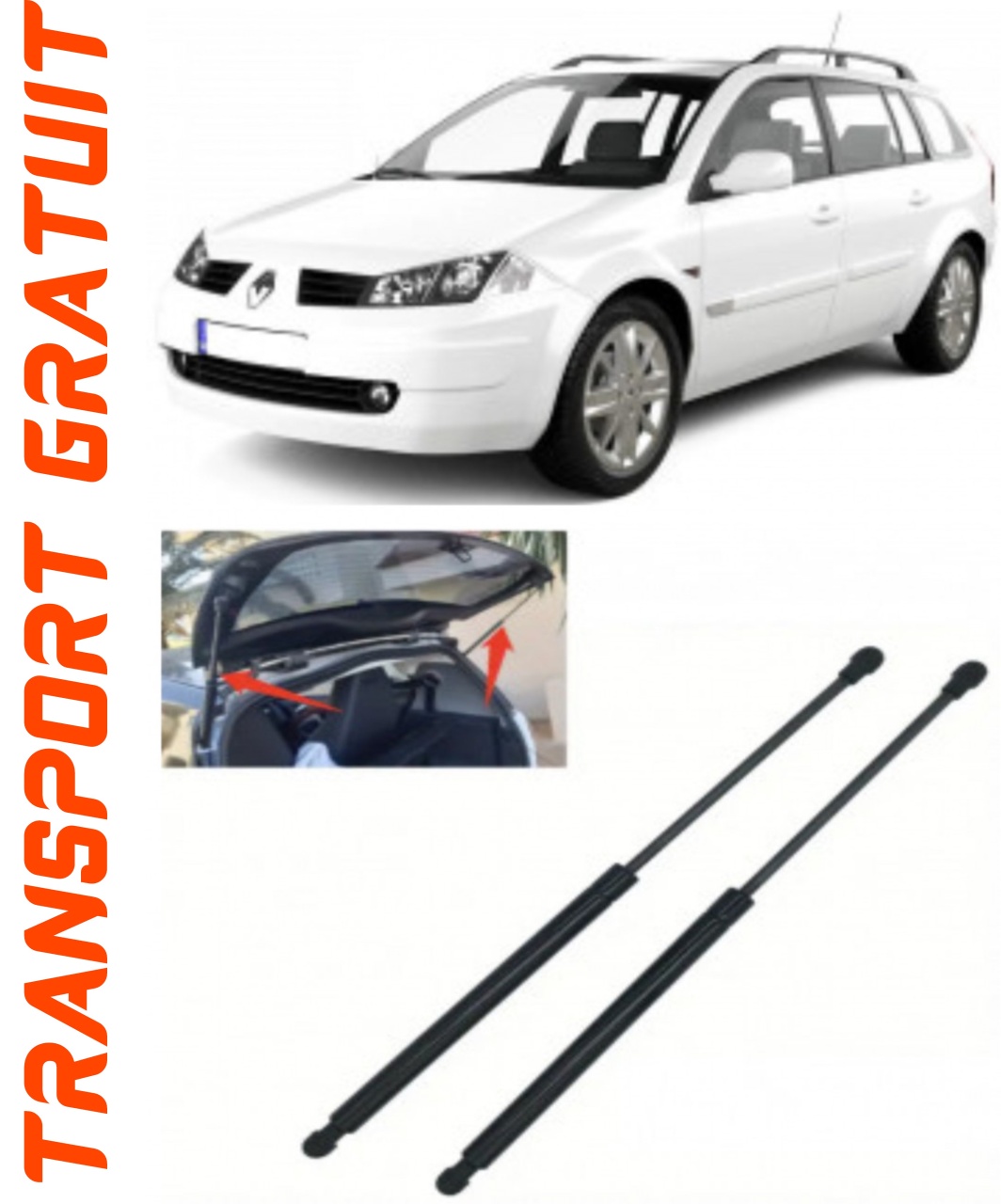 Set 2 amortizoare Haion portbagaj pentru masina Renault Megane
