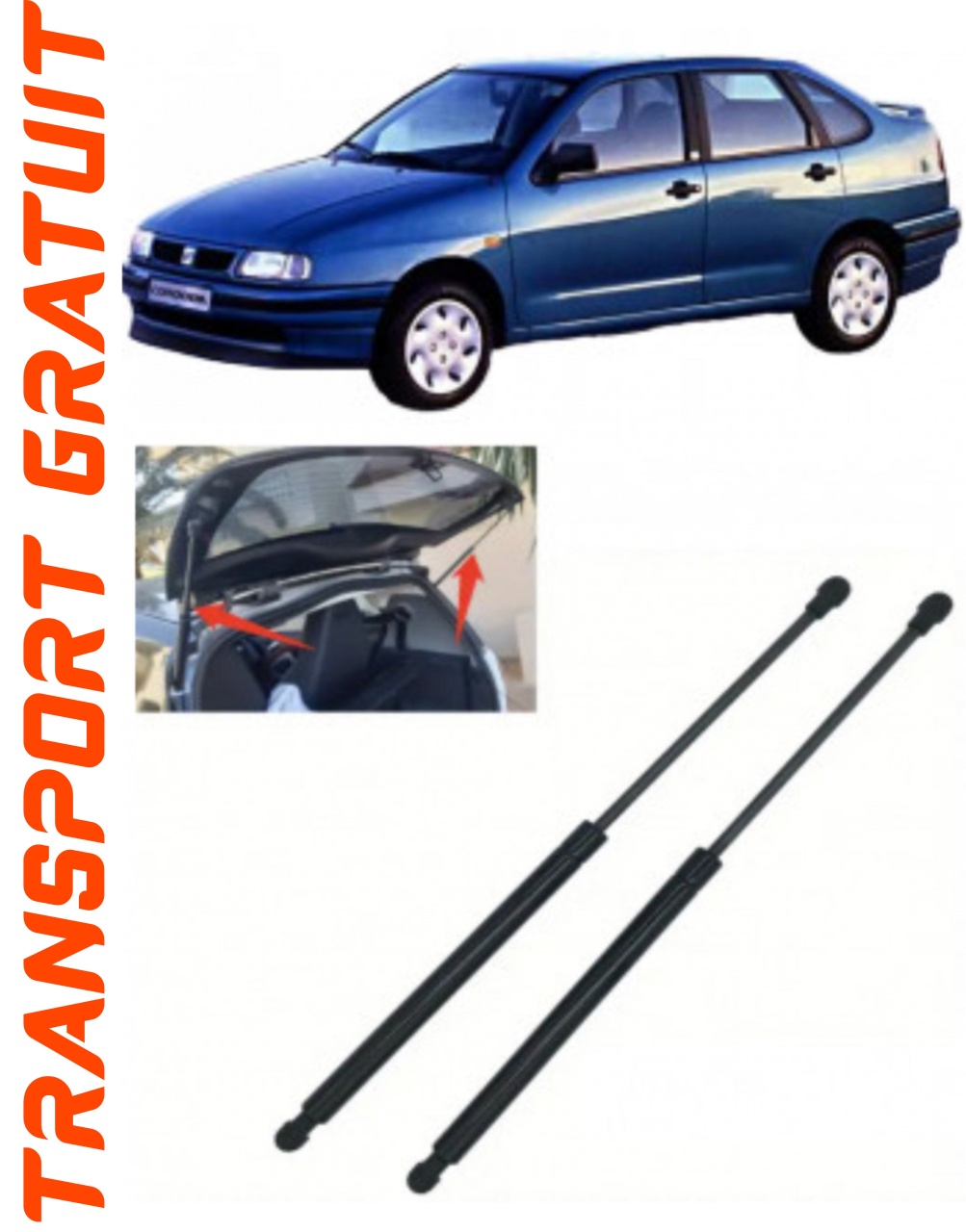Set 2 amortizoare Haion portbagaj pentru masina Sear Cordoba
