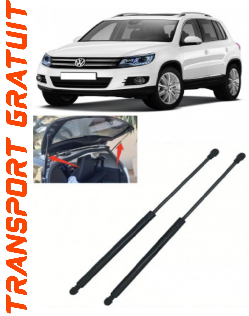 Set 2 amortizoare Haion portbagaj pentru masina VOLKSWAGEN Tiguan