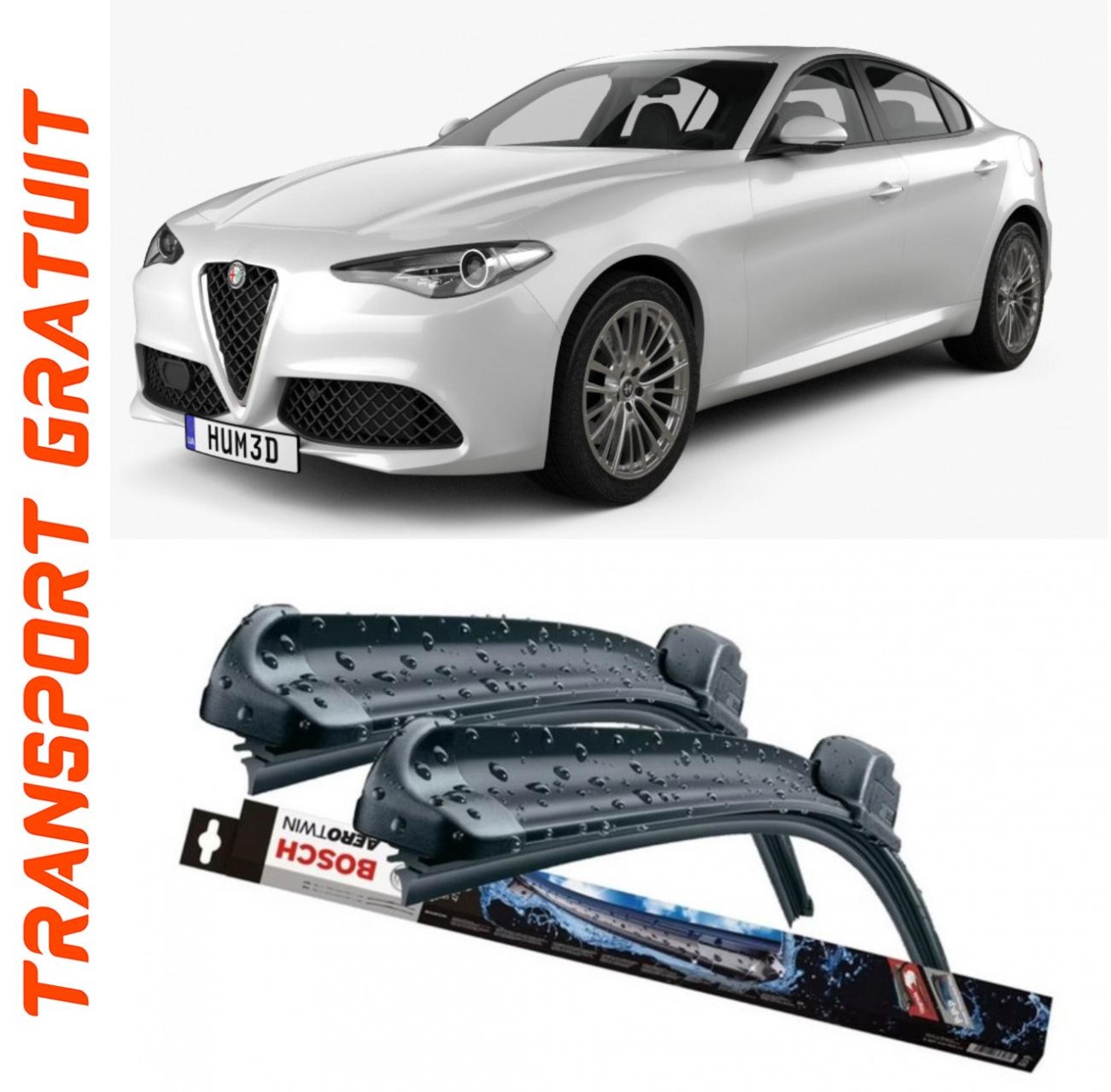 Stergatoare auto dedicat cu masina Alfa Romeo Giulia