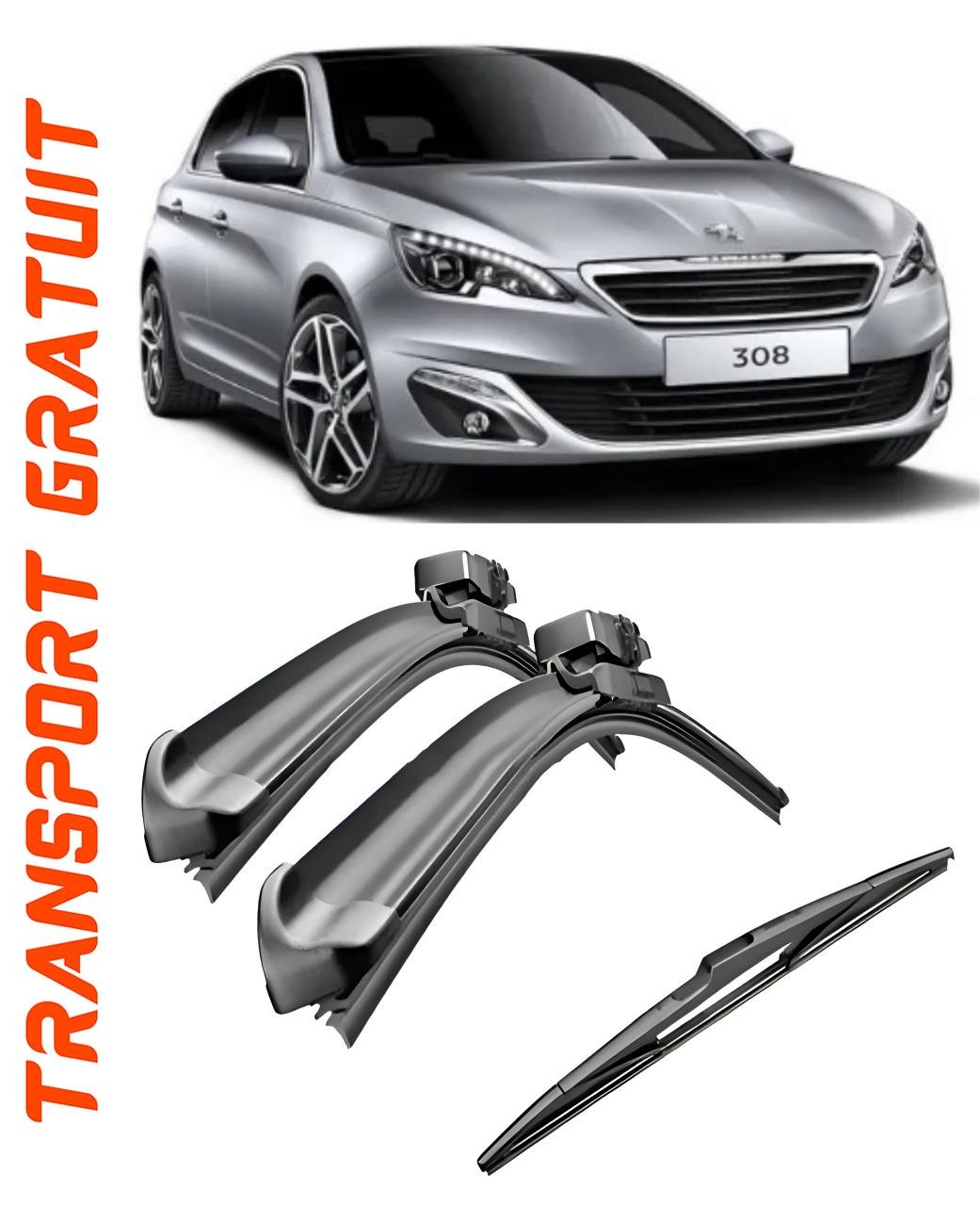 Stergatoare auto dedicat cu masina Peugeot 308