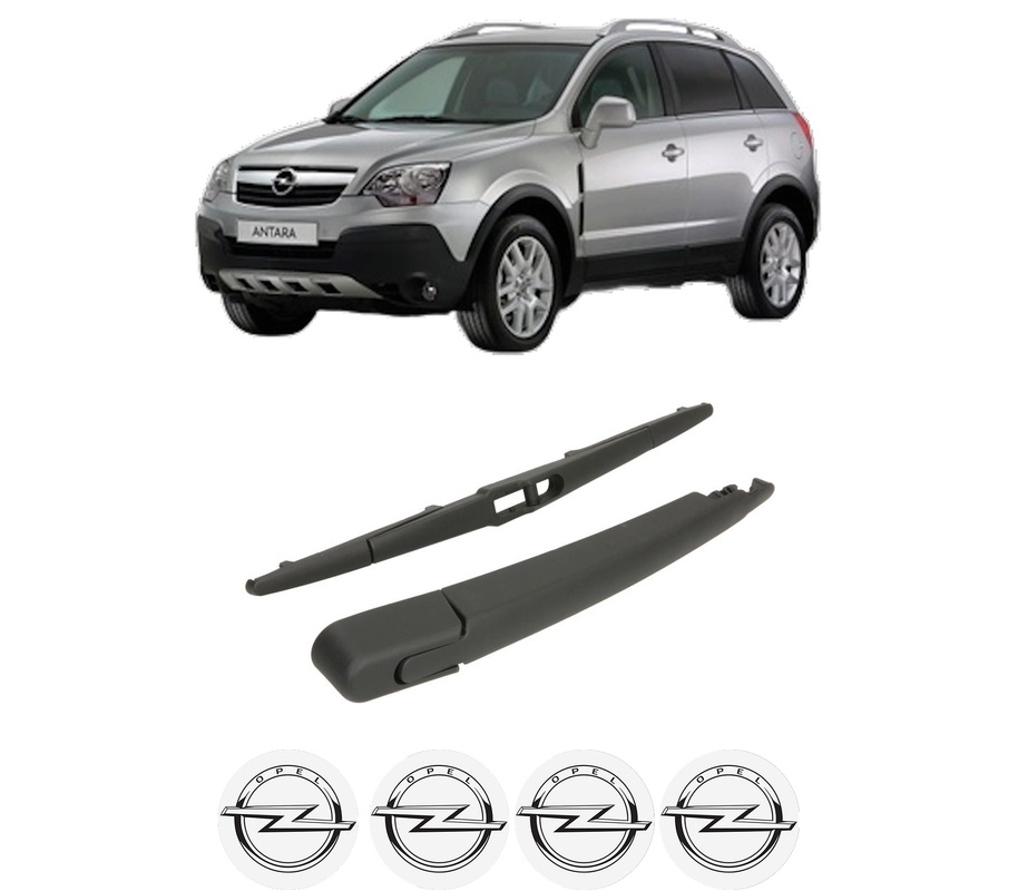 Set brat stergator spate cu lamela pentru OPEL ANTARA A (L07) din 2006-2017, pentru spate, din cauciuc siliconat rezistent, Cri-Flo, 4 stickere auto OPEL