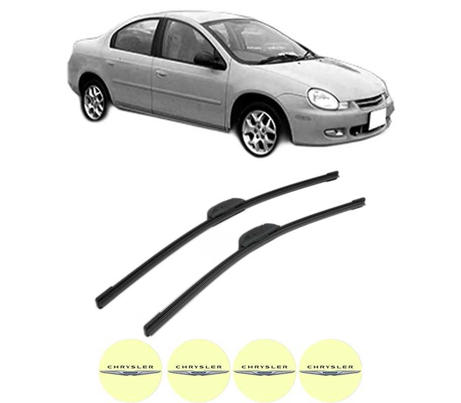 Set stergatoare auto CHRYSLER NEON II din 1999-2002, pentru parbriz auto, 2 bucati, Bosch Aerotwin Retrofit, din cauciuc siliconat rezistent, 4 Stickere Auto CHRYSLER