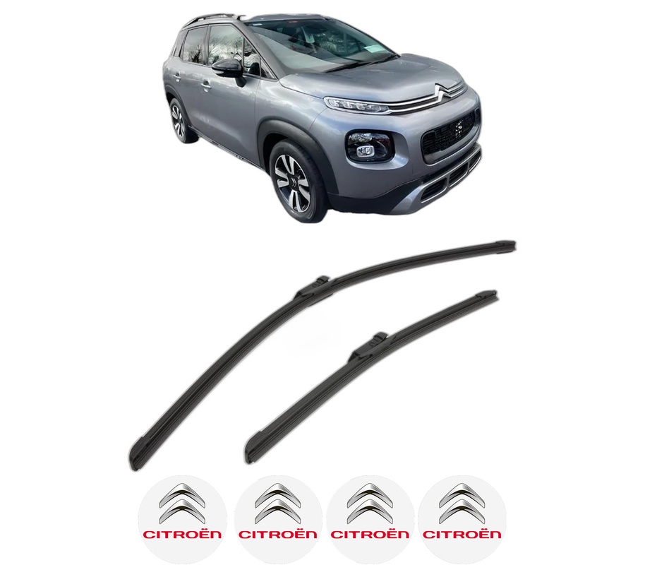 Set stergatoare auto CITROEN C3 AIRCROSS II Van (2C_, 2R_) din 2019, pentru parbriz auto, 2 bucati, Bosch Aerotwin, din cauciuc siliconat rezistent, 4 Stickere Auto CITROEN