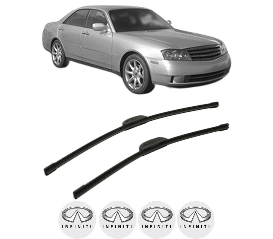 Set stergatoare auto INFINITI M45 din 2005, pentru parbriz auto, 2 bucati, Bosch Aerotwin Retrofit, din cauciuc siliconat rezistent, 4 Stickere Auto INFINITI
