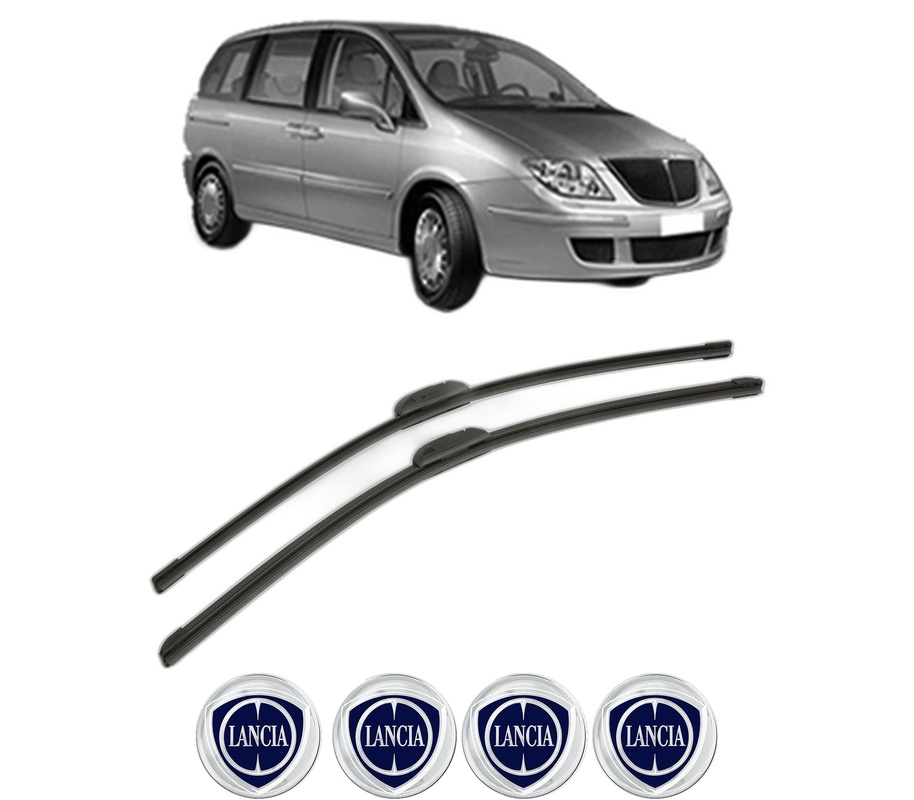 Set stergatoare auto LANCIA PHEDRA (179_) din 2002-2010, pentru parbriz auto, 2 bucati, Bosch Aerotwin Retrofit, din cauciuc siliconat rezistent, 4 Stickere Auto LANCIA