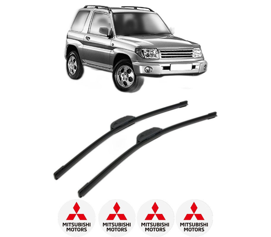 Set stergatoare auto MITSUBISHI PAJERO PININ I (H6_W, H7_W) din 1999-2001, pentru parbriz auto, 2 bucati, Bosch Aerotwin Retrofit, din cauciuc siliconat rezistent, 4 Stickere Auto MITSUBISHI