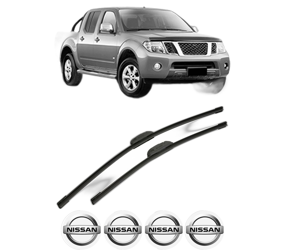 Set stergatoare auto NISSAN NAVARA NP300 (D40) din 2005-2016, pentru parbriz auto, 2 bucati, Bosch Aerotwin Retrofit, din cauciuc siliconat rezistent, 4 Stickere Auto NISSAN