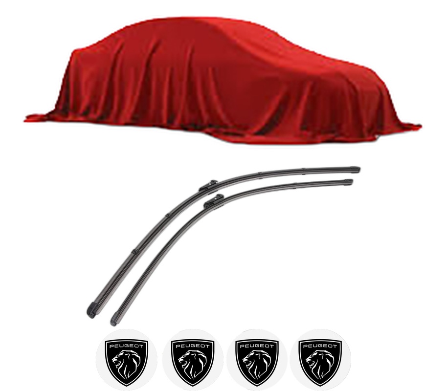 Set stergatoare auto PEUGEOT 3008 I MPV (0U_) din 2009-2016, pentru parbriz auto, 2 bucati, Valeo Silencio Xtrm, din cauciuc siliconat rezistent, 4 Stickere Auto PEUGEOT