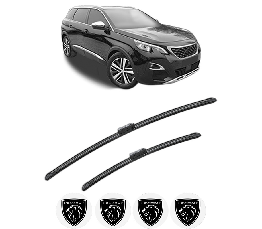 Set stergatoare auto PEUGEOT 508 SW II (FC_, FJ_, F4_) din 2018-2021, pentru parbriz auto, 2 bucati, Bosch Aerotwin, din cauciuc siliconat rezistent, 4 Stickere Auto PEUGEOT