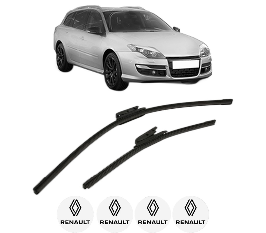 Set stergatoare auto RENAULT LAGUNA III Grandtour (KT0/1) din 2007-2015, pentru parbriz auto, 2 bucati, Bosch Aerotwin, din cauciuc siliconat rezistent, 4 Stickere Auto RENAULT