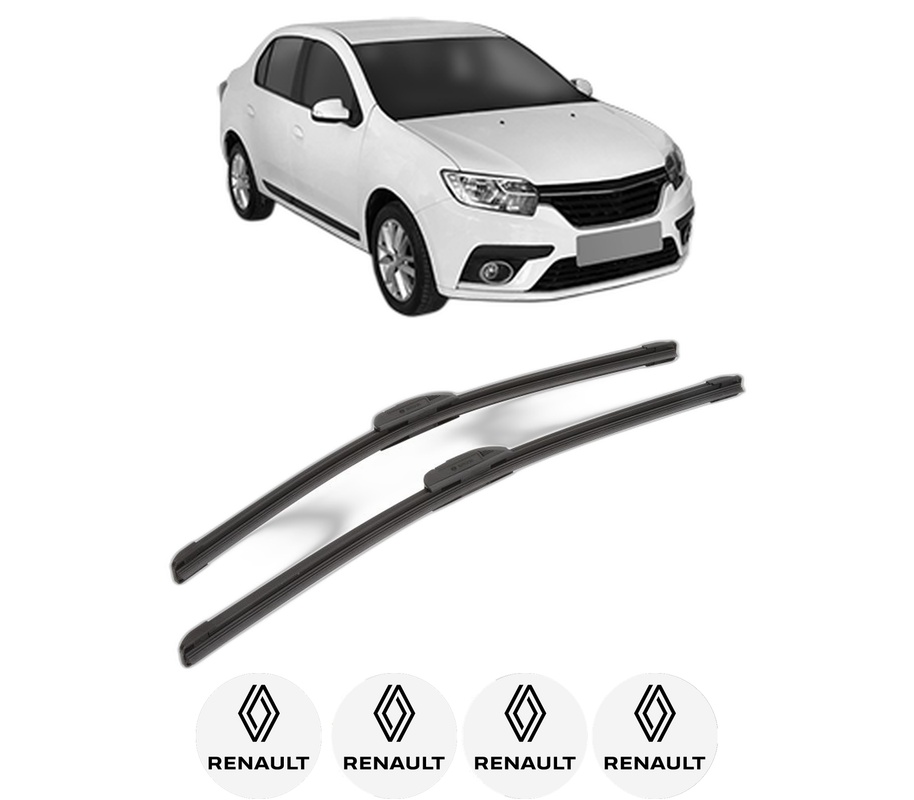 Set stergatoare auto RENAULT THALIA III (L8_) din 2013-2019, pentru parbriz auto, 2 bucati, Bosch Aerotwin Retrofit, din cauciuc siliconat rezistent, 4 Stickere Auto RENAULT