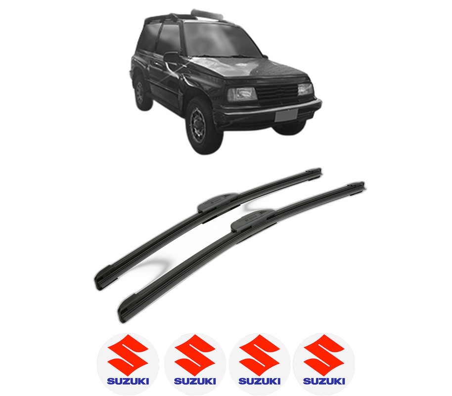 Set stergatoare auto SUZUKI VITARA (ET) din 2003, pentru parbriz auto, 2 bucati, Bosch Aerotwin Retrofit, din cauciuc siliconat rezistent, 4 Stickere Auto SUZUKI