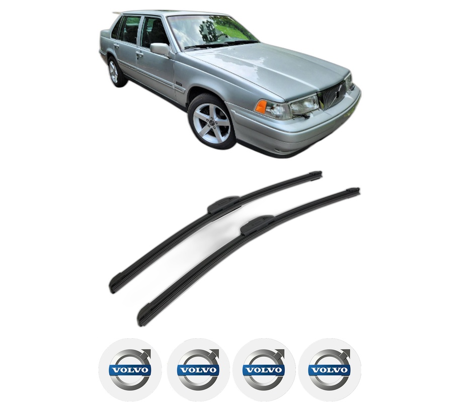 Set stergatoare auto VOLVO S90 I (964) din 1997-1998, pentru parbriz auto, 2 bucati, Bosch Aerotwin Retrofit, din cauciuc siliconat rezistent, 4 Stickere Auto VOLVO