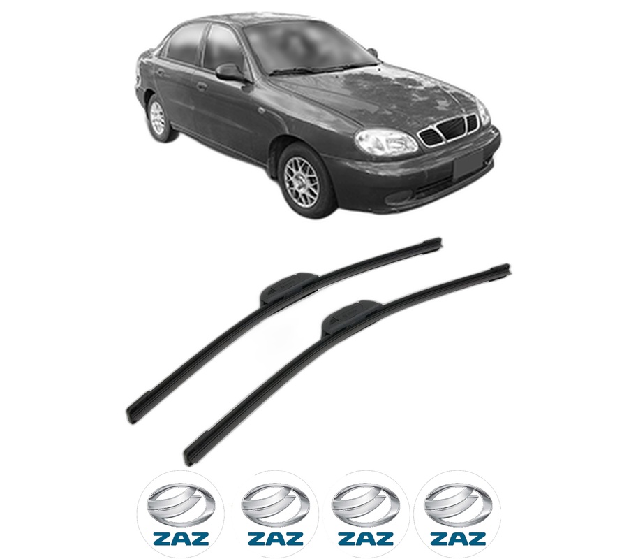 Set stergatoare auto ZAZ CHANCE Saloon (TF_, TA_) din 2009-2011, pentru parbriz auto, 2 bucati, Bosch Aerotwin Retrofit, din cauciuc siliconat rezistent, 4 Stickere Auto ZAZ