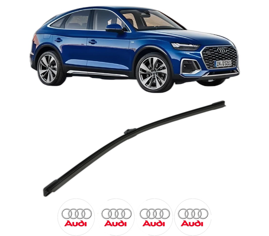 Stergator lamela spate AUDI Q5 Sportback (FYT) din 2020, pentru luneta auto, Bosch Aerotwin, din cauciuc siliconat rezistent, 4 Stickere Auto AUDI