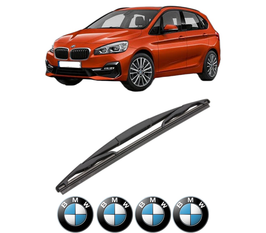 Stergator lamela spate BMW Seria 2 Gran Tourer (F46) din 2014 - 2018, pentru luneta auto, Valeo Silencio, din cauciuc siliconat rezistent, 4 Stickere Auto BMW