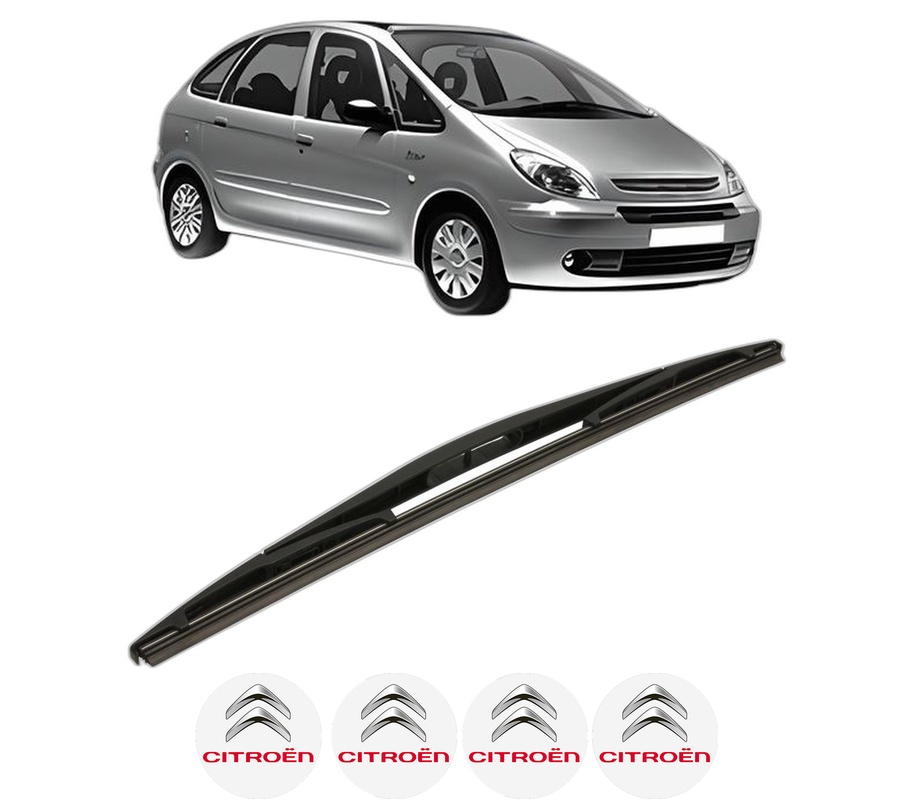 Stergator lamela spate CITROEN XSARA PICASSO (N68) din 1999 - 2012, pentru luneta auto, Bosch Twin, din cauciuc siliconat rezistent, 4 Stickere Auto CITROEN