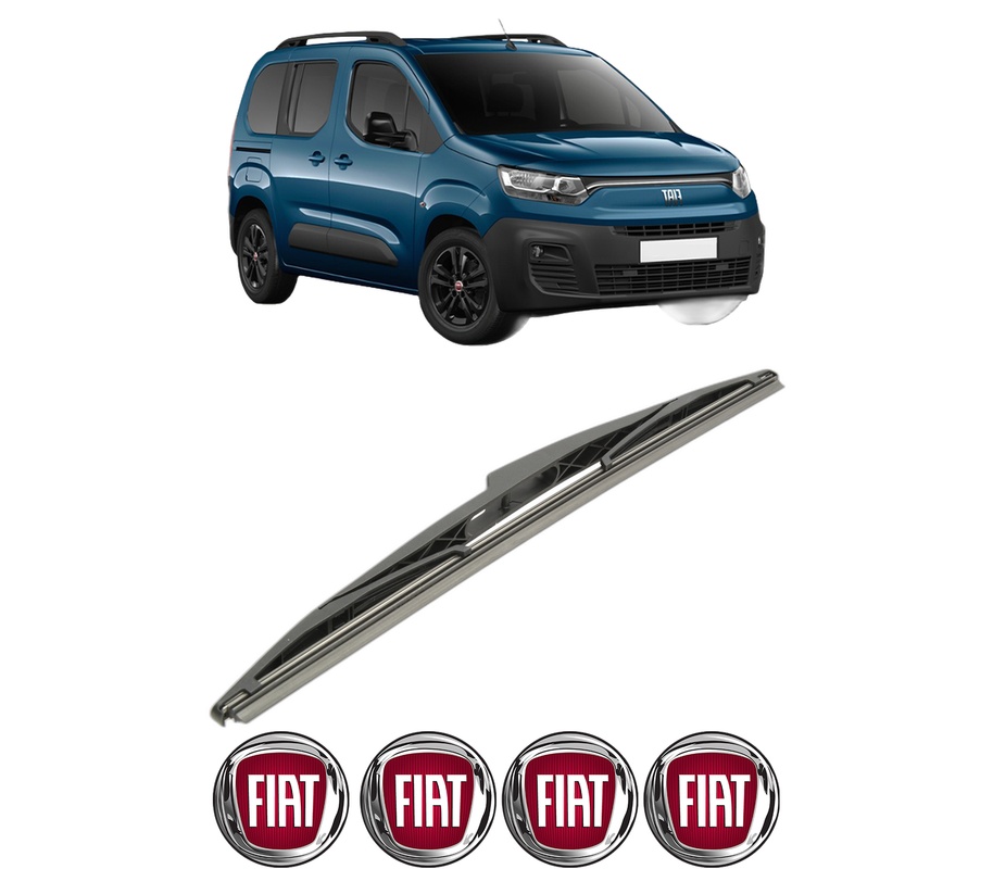 Stergator lamela spate FIAT DOBLO MPV (510_, 511_, 360_, 361_) din 2022 - 2023, pentru luneta auto, Bosch Twin, din cauciuc siliconat rezistent, 4 Stickere Auto FIAT