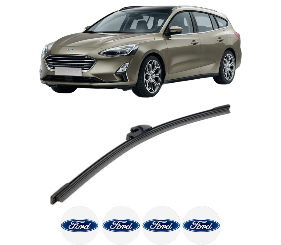 Stergator lamela spate FORD FOCUS IV Turnier (HP) din 2018, pentru luneta auto, Bosch Aerotwin, din cauciuc siliconat rezistent, 4 Stickere Auto FORD
