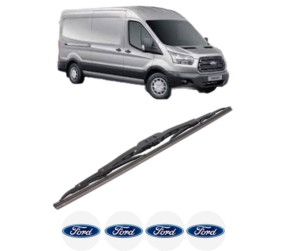 Stergator lamela spate FORD TRANSIT V363 Van (FCD, FDD) din 2013 - 2024, pentru luneta auto, Bosch Twin, din cauciuc siliconat rezistent, 4 Stickere Auto FORD