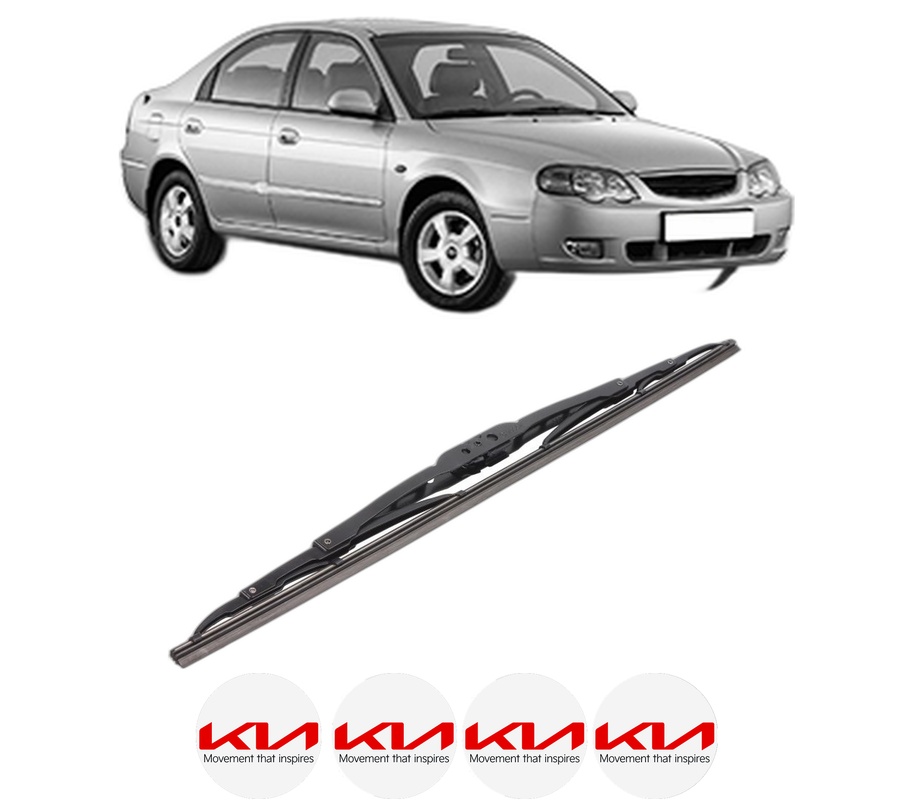 Stergator lamela spate KIA SHUMA II Saloon (FB) din 2001 - 2004, pentru luneta auto, Bosch Twin, din cauciuc siliconat rezistent, 4 Stickere Auto KIA