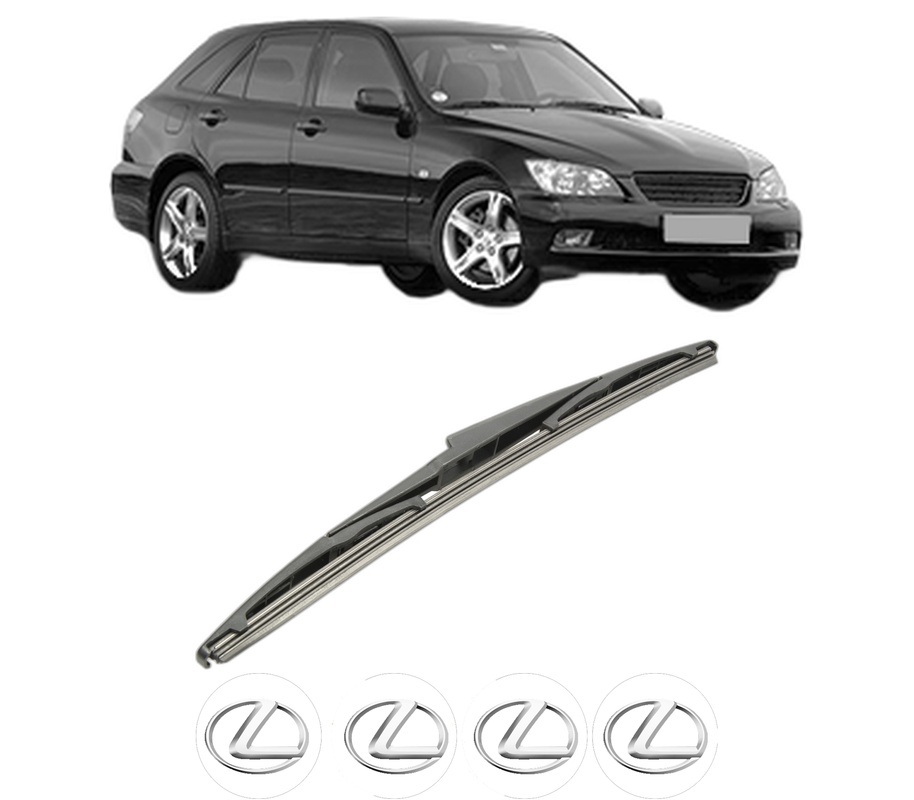 Stergator lamela spate LEXUS IS SportCross (_E1_) din 2001 - 2005, pentru luneta auto, Bosch Twin, din cauciuc siliconat rezistent, 4 Stickere Auto LEXUS