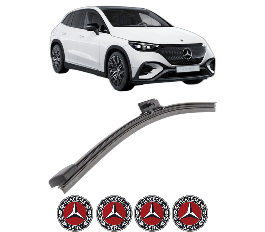 Stergator lamela spate MERCEDES-BENZ EQE SUV (X294) din 2022, pentru luneta auto, Bosch Aerotwin, din cauciuc siliconat rezistent, 4 Stickere Auto MERCEDES-BENZ