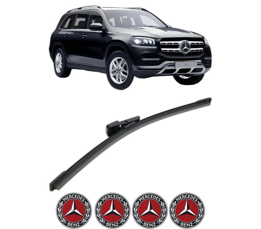 Stergator lamela spate MERCEDES-BENZ GLS (X167) din 2019, pentru luneta auto, Bosch Aerotwin, din cauciuc siliconat rezistent, 4 Stickere Auto MERCEDES-BENZ