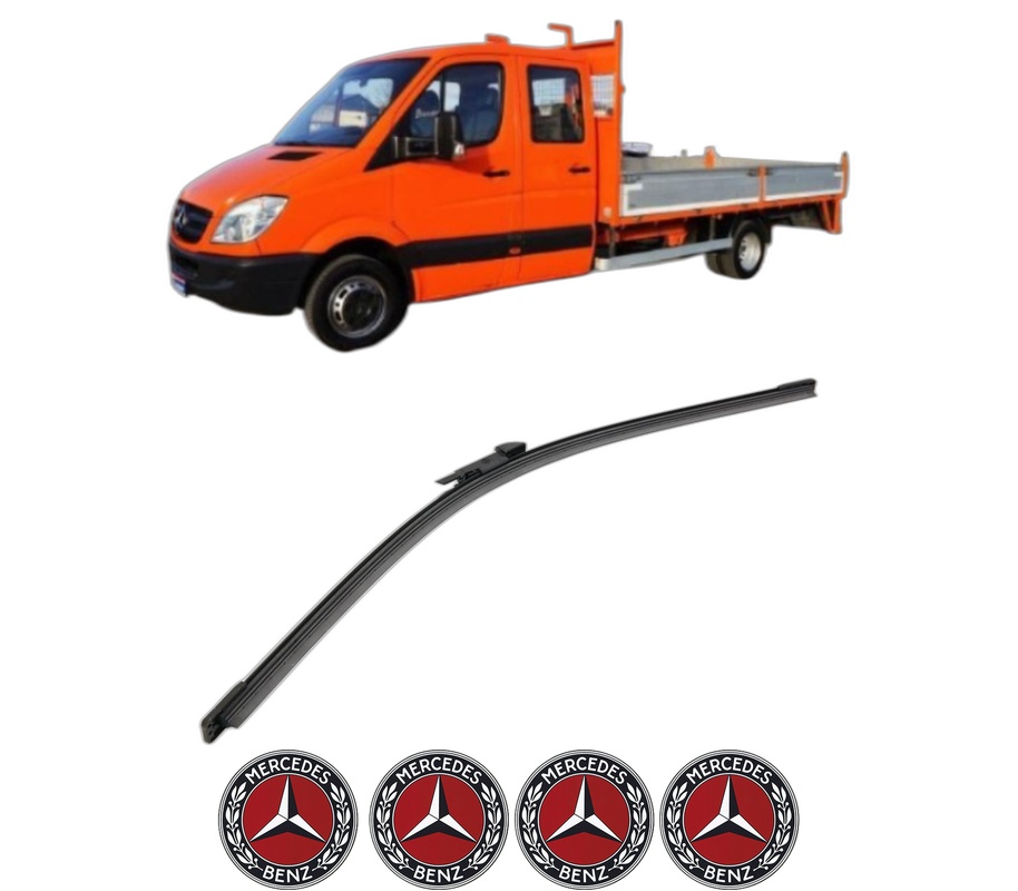 Stergator lamela spate MERCEDES-BENZ SPRINTER 3-t Platform/Chassis (B910, B907) din 2018 - 2021, pentru luneta auto, Bosch Aerotwin, din cauciuc siliconat rezistent, 4 Stickere Auto MERCEDES-BENZ