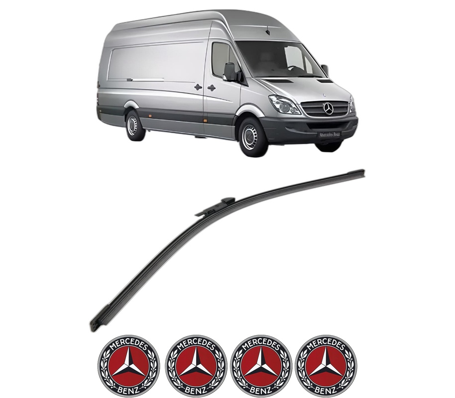 Stergator lamela spate MERCEDES-BENZ SPRINTER 5-t Van (B906) din 2006 - 2018, pentru luneta auto, Bosch Aerotwin, din cauciuc siliconat rezistent, 4 Stickere Auto MERCEDES-BENZ