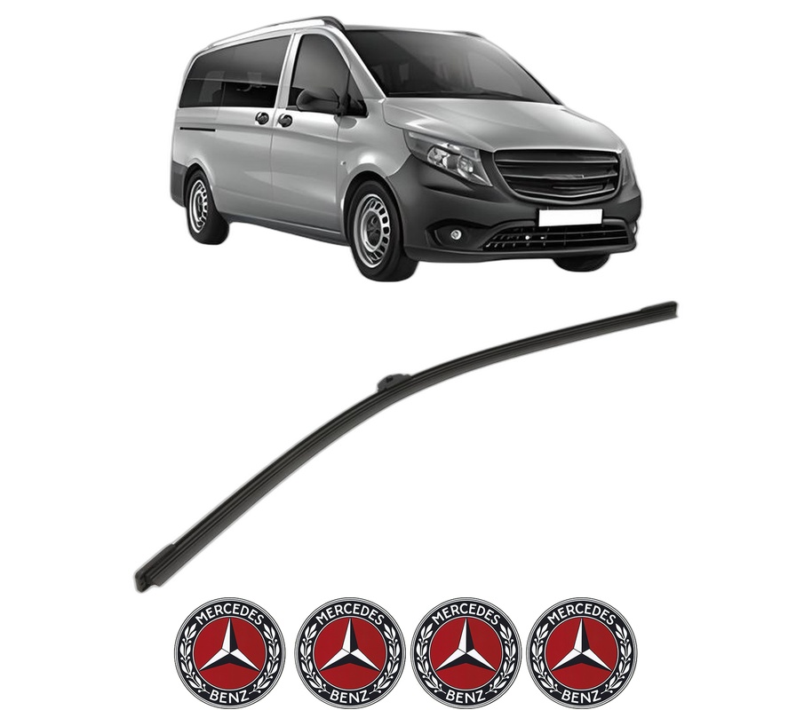Stergator lamela spate MERCEDES-BENZ VITO Tourer (W447) din 2014 - 2020, pentru luneta auto, Bosch Aerotwin, din cauciuc siliconat rezistent, 4 Stickere Auto MERCEDES-BENZ