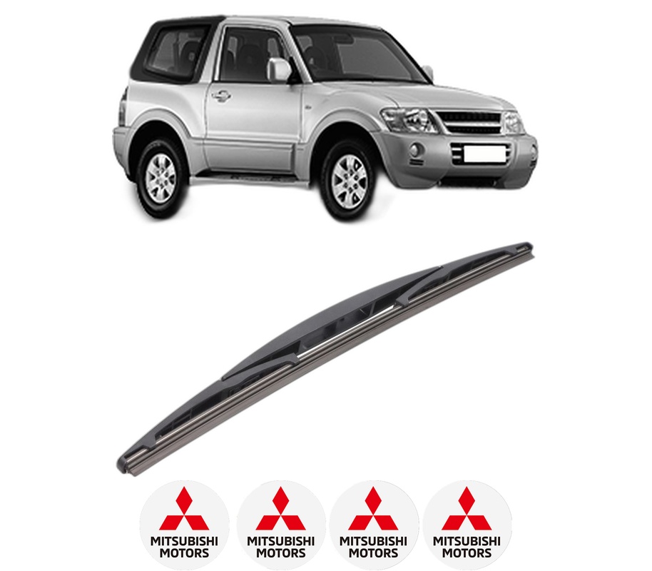 Stergator lamela spate MITSUBISHI PAJERO III Canvas Top (V6_W, V7_W) din 2001 - 2006, pentru luneta auto, Bosch Twin, din cauciuc siliconat rezistent, 4 Stickere Auto MITSUBISHI