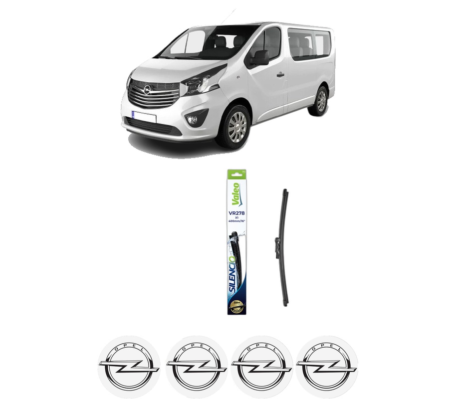 Stergator lamela spate OPEL VIVARO B Bus (X82) din 2014 - 2019, pentru luneta auto, Valeo Silencio, din cauciuc siliconat rezistent, 4 Stickere Auto OPEL