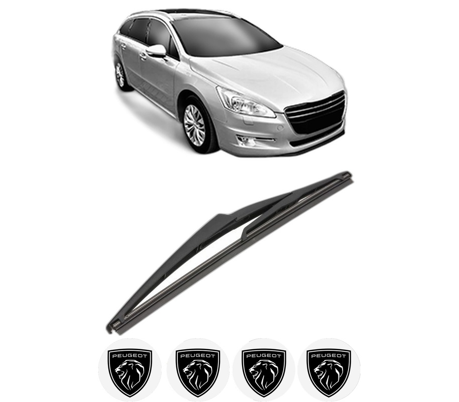 Stergator lamela spate PEUGEOT 508 SW Estate Van (8E_) din 2011 - 2018, pentru luneta auto, Valeo Silencio, din cauciuc siliconat rezistent, 4 Stickere Auto PEUGEOT