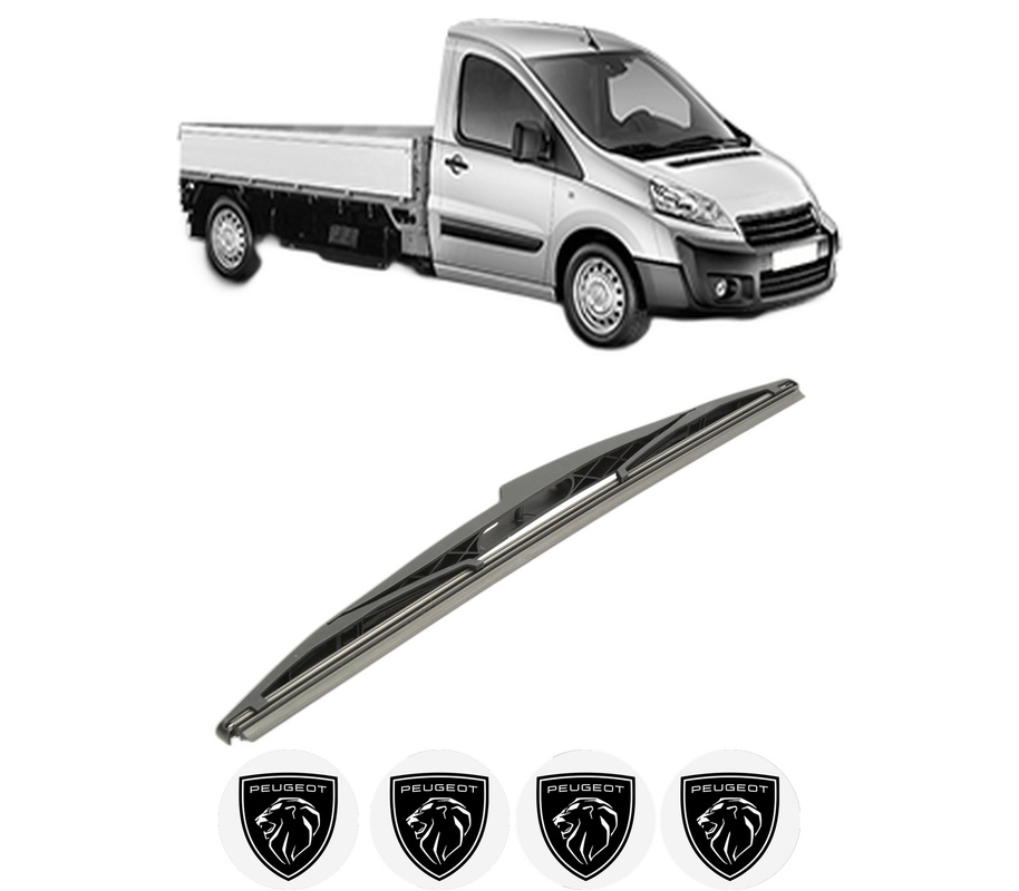Stergator lamela spate PEUGEOT EXPERT Platform/Chassis din 2007 - 2023, pentru luneta auto, Bosch Twin, din cauciuc siliconat rezistent, 4 Stickere Auto PEUGEOT