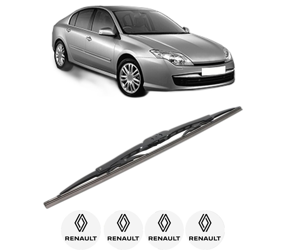 Stergator lamela spate RENAULT LAGUNA III (BT0/1) din 2007 - 2015, pentru luneta auto, Bosch Twin, din cauciuc siliconat rezistent, 4 Stickere Auto RENAULT