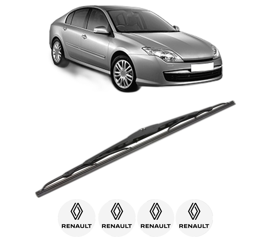 Stergator lamela spate RENAULT LAGUNA III (BT0/1) din 2007 - 2015, pentru luneta auto, Valeo Silencio, din cauciuc siliconat rezistent, 4 Stickere Auto RENAULT