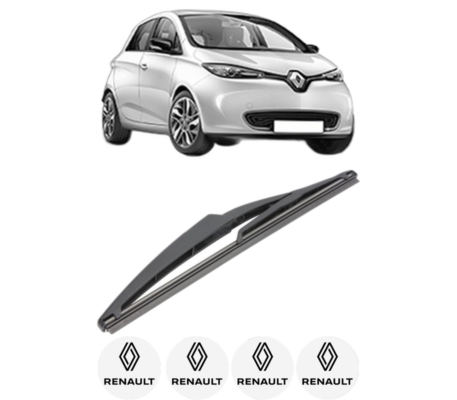 Stergator lamela spate RENAULT ZOE (BFM_) din 2012, pentru luneta auto, Valeo Silencio, din cauciuc siliconat rezistent, 4 Stickere Auto RENAULT