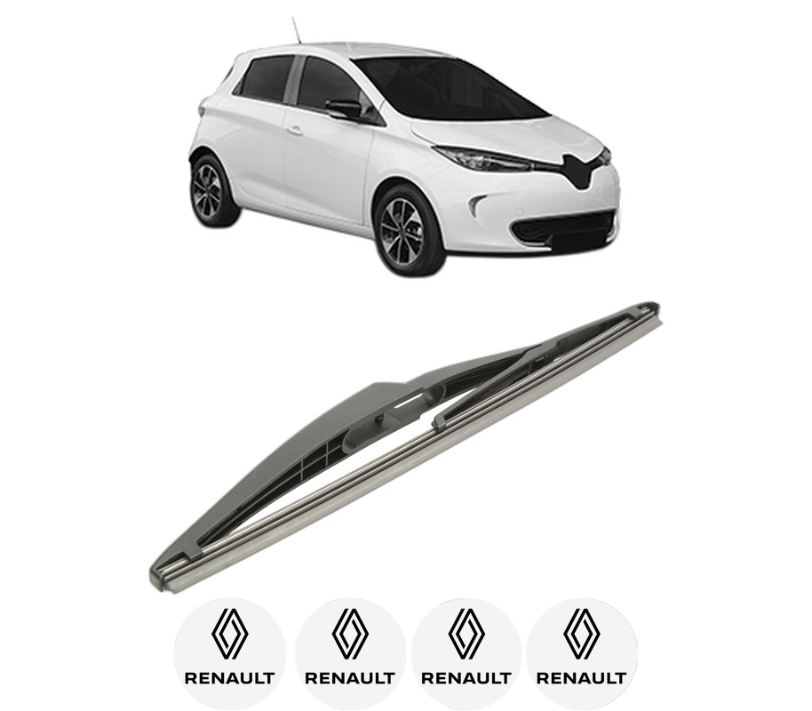 Stergator lamela spate RENAULT ZOE Hatchback Van (BFM_) din 2019, pentru luneta auto, Bosch Twin, din cauciuc siliconat rezistent, 4 Stickere Auto RENAULT