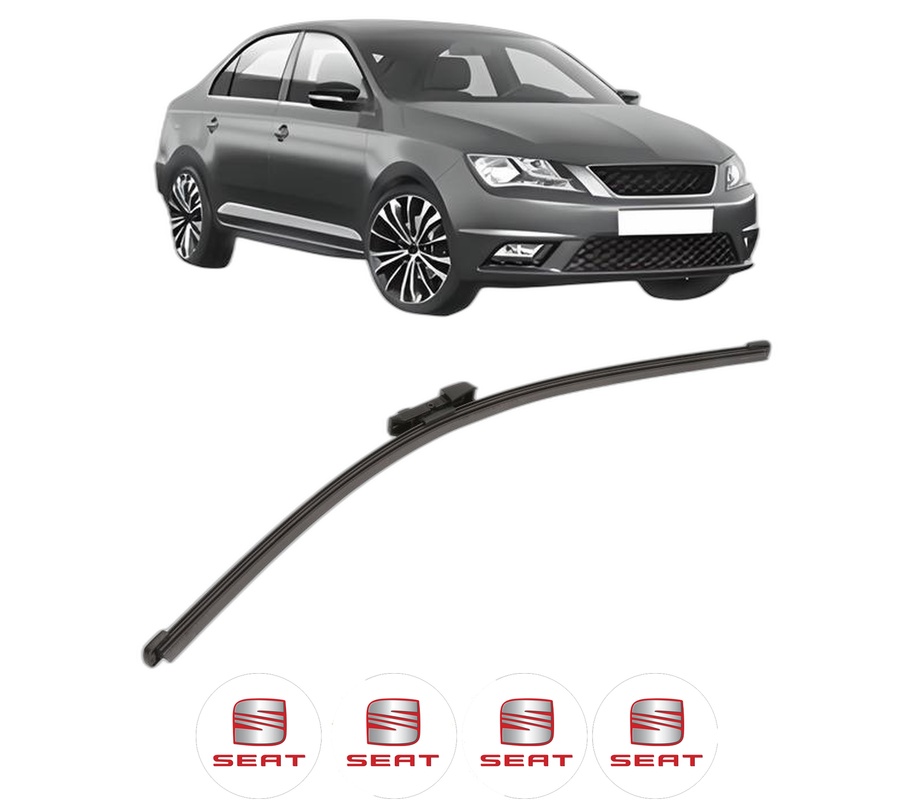 Stergator lamela spate SEAT TOLEDO IV (KG3) din 2012 - 2019, pentru luneta auto, Valeo Silencio Xtrm, din cauciuc siliconat rezistent, 4 Stickere Auto SEAT