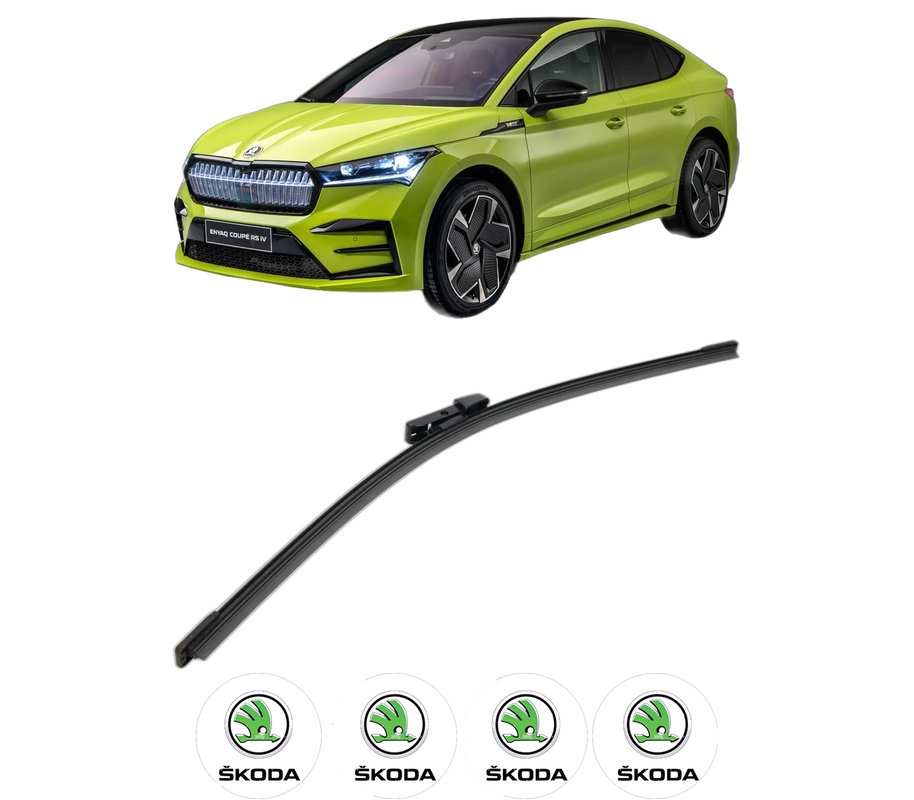 Stergator lamela spate SKODA ENYAQ iV Coupe (5AC) din 2021, pentru luneta auto, Bosch Aerotwin, din cauciuc siliconat rezistent, 4 Stickere Auto SKODA