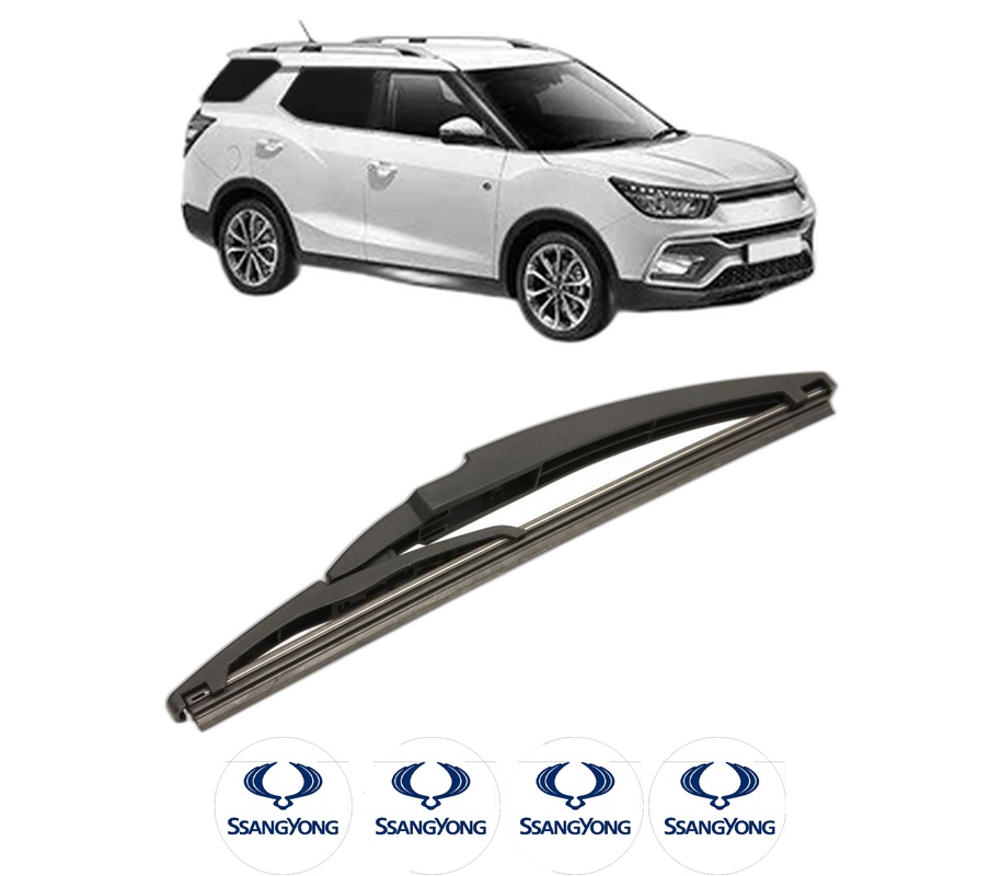 Stergator lamela spate SSANGYONG XLV VAN din 2016, pentru luneta auto, Bosch Twin, din cauciuc siliconat rezistent, 4 Stickere Auto SSANGYONG