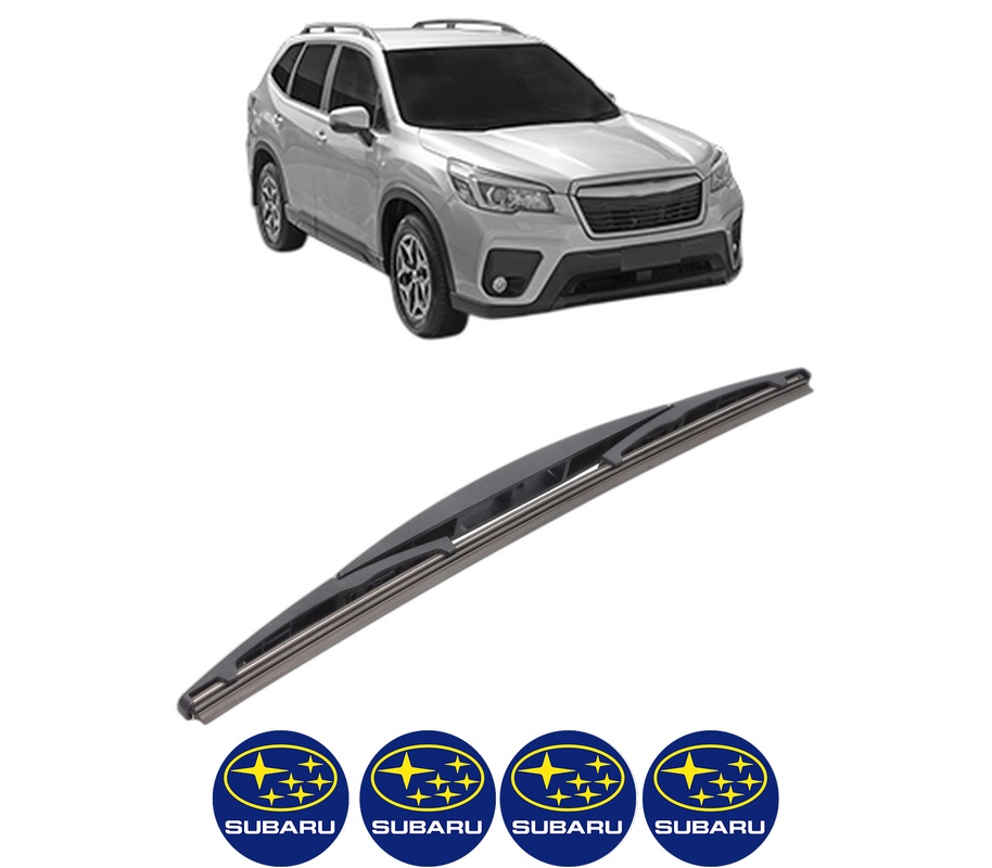 Stergator lamela spate SUBARU FORESTER (SK_) din 2018, pentru luneta auto, Bosch Twin, din cauciuc siliconat rezistent, 4 Stickere Auto SUBARU